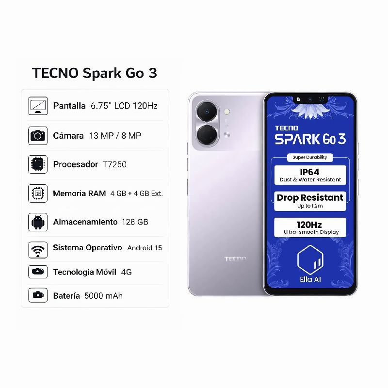 TECNO SPARK GO3 128GB 4RAM