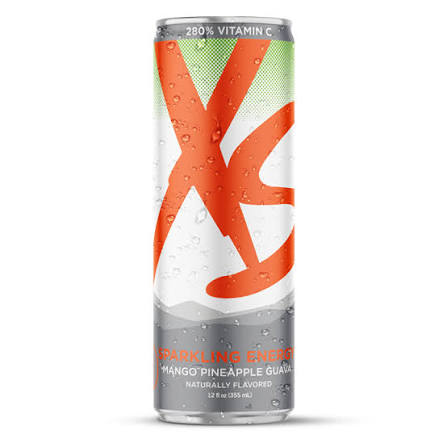 Bebida energética XS, 12oz. Mango, piña y guayaba