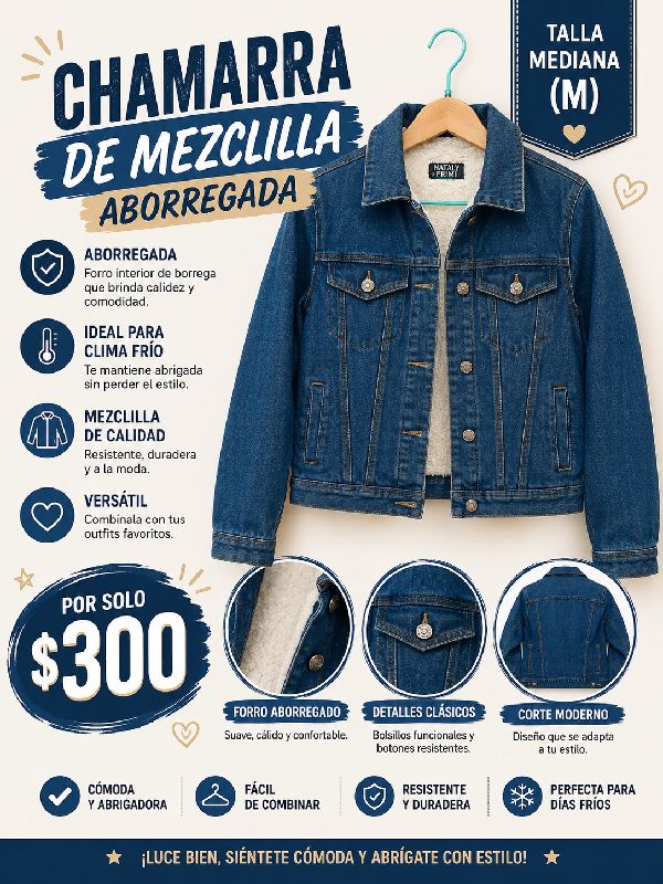 chamarra de mezclilla azul