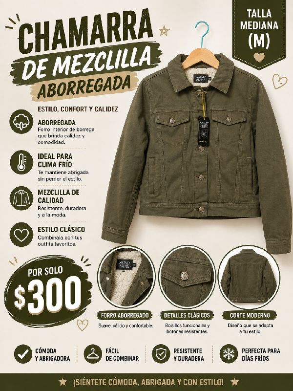 chamarra de mezclilla verde