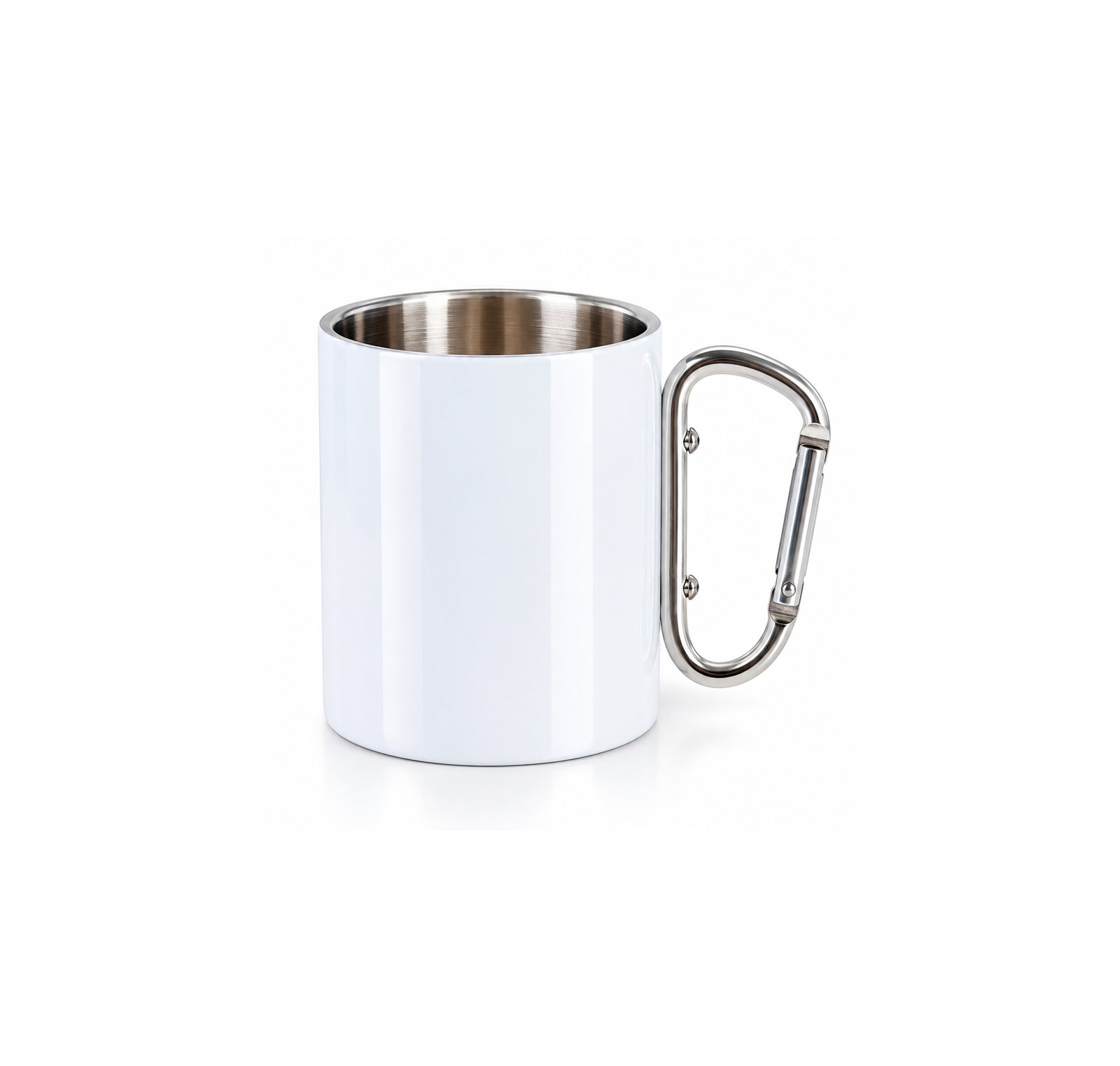 Taza Blanca Acero 300ml Colgante