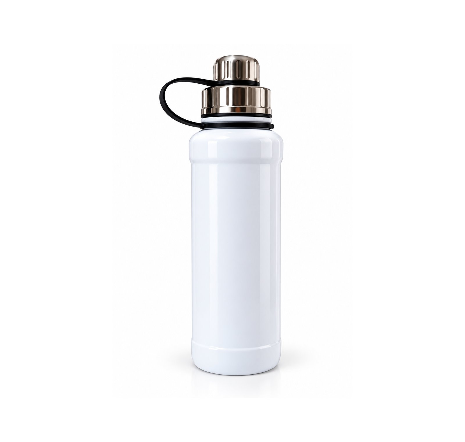 Botella Acero Blanca C/popote 850ML
