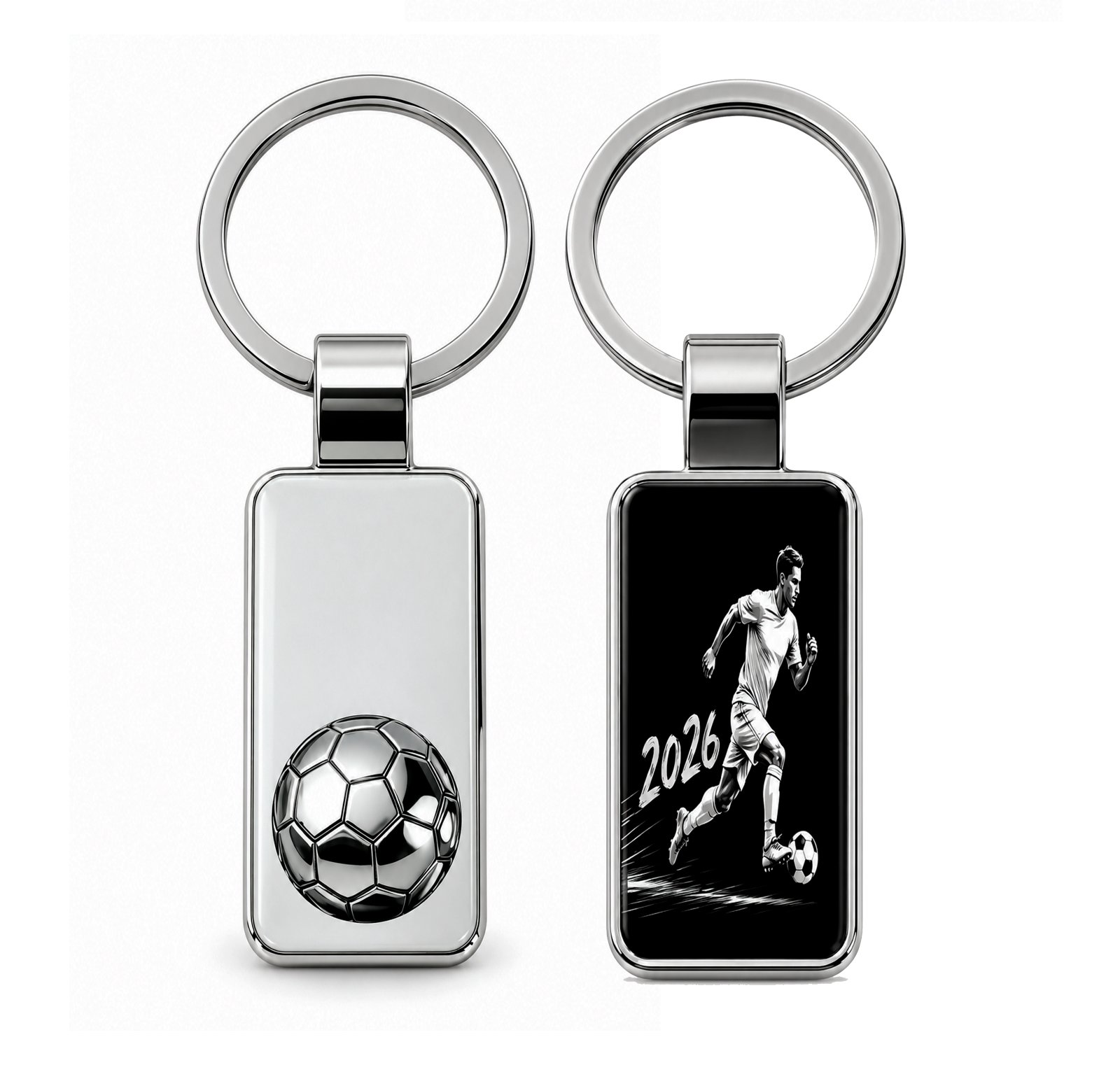 Llavero Metalico Rectangular Futbol