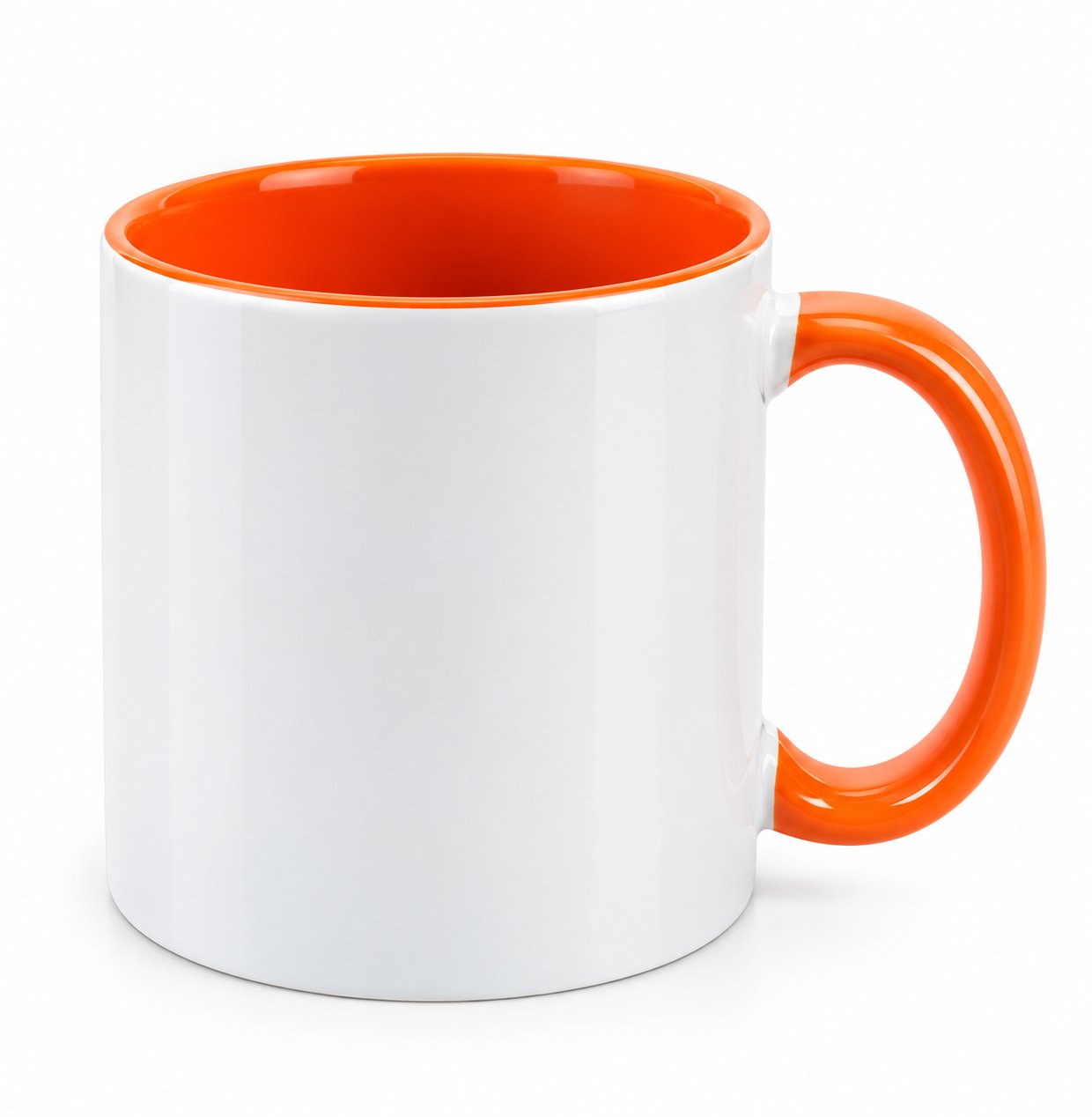 Taza Interior y Asa Naranja