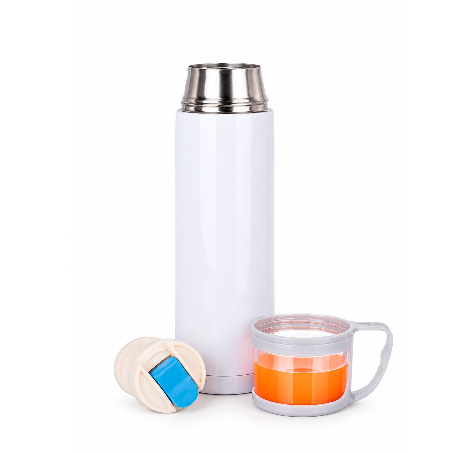 Botella Acero 500ml C/Tapa Transparente