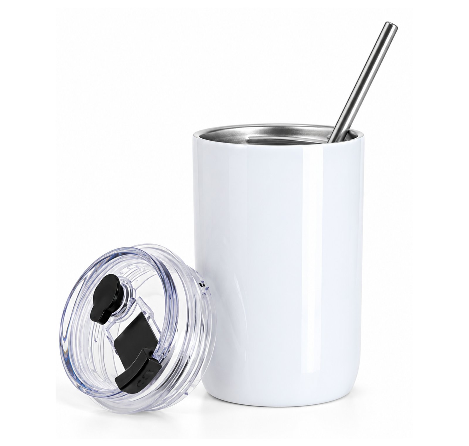 Tumblers Blanco Acero 500ml C/Pajilla