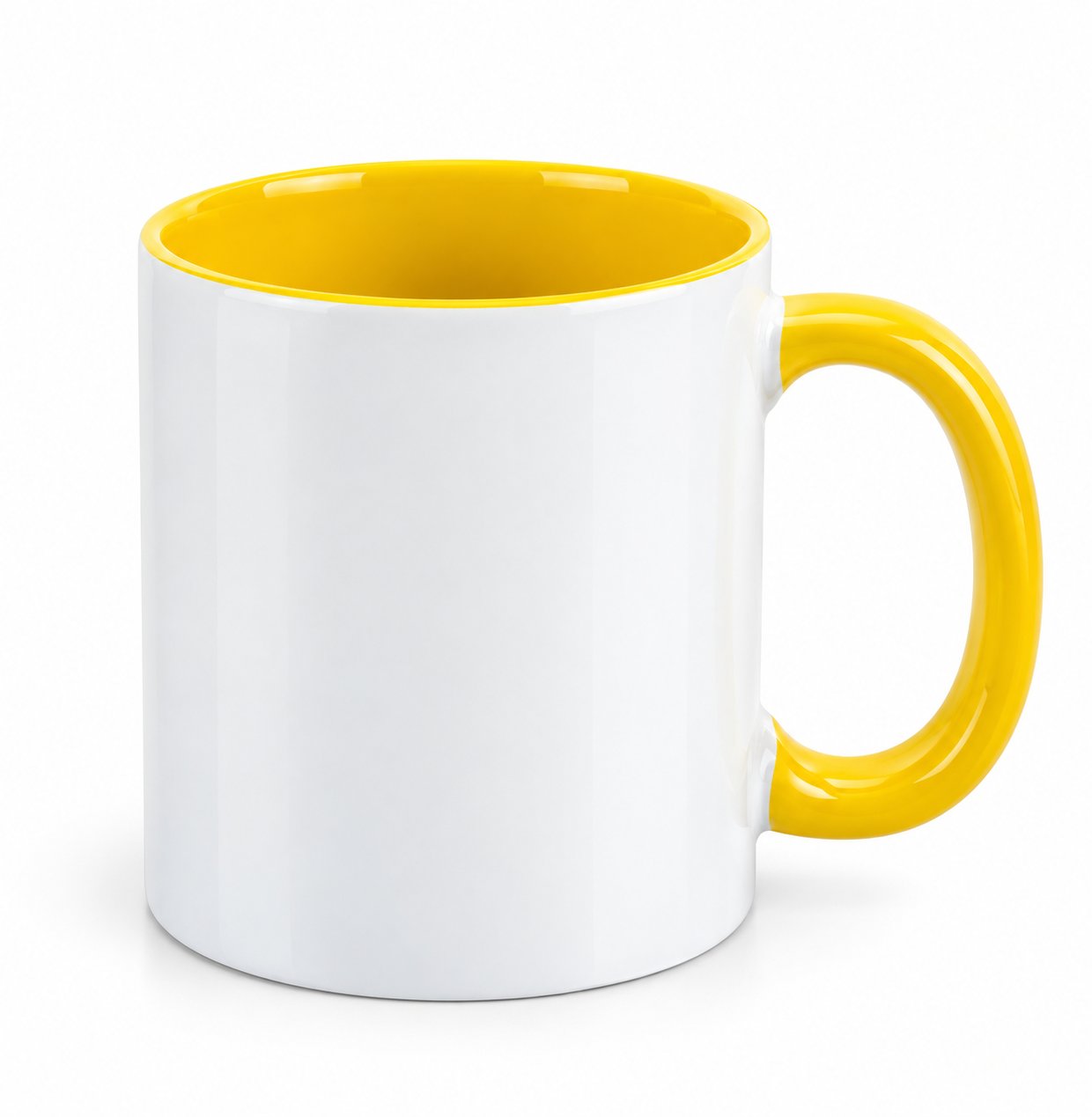 Taza Interior y Asa Amarillo