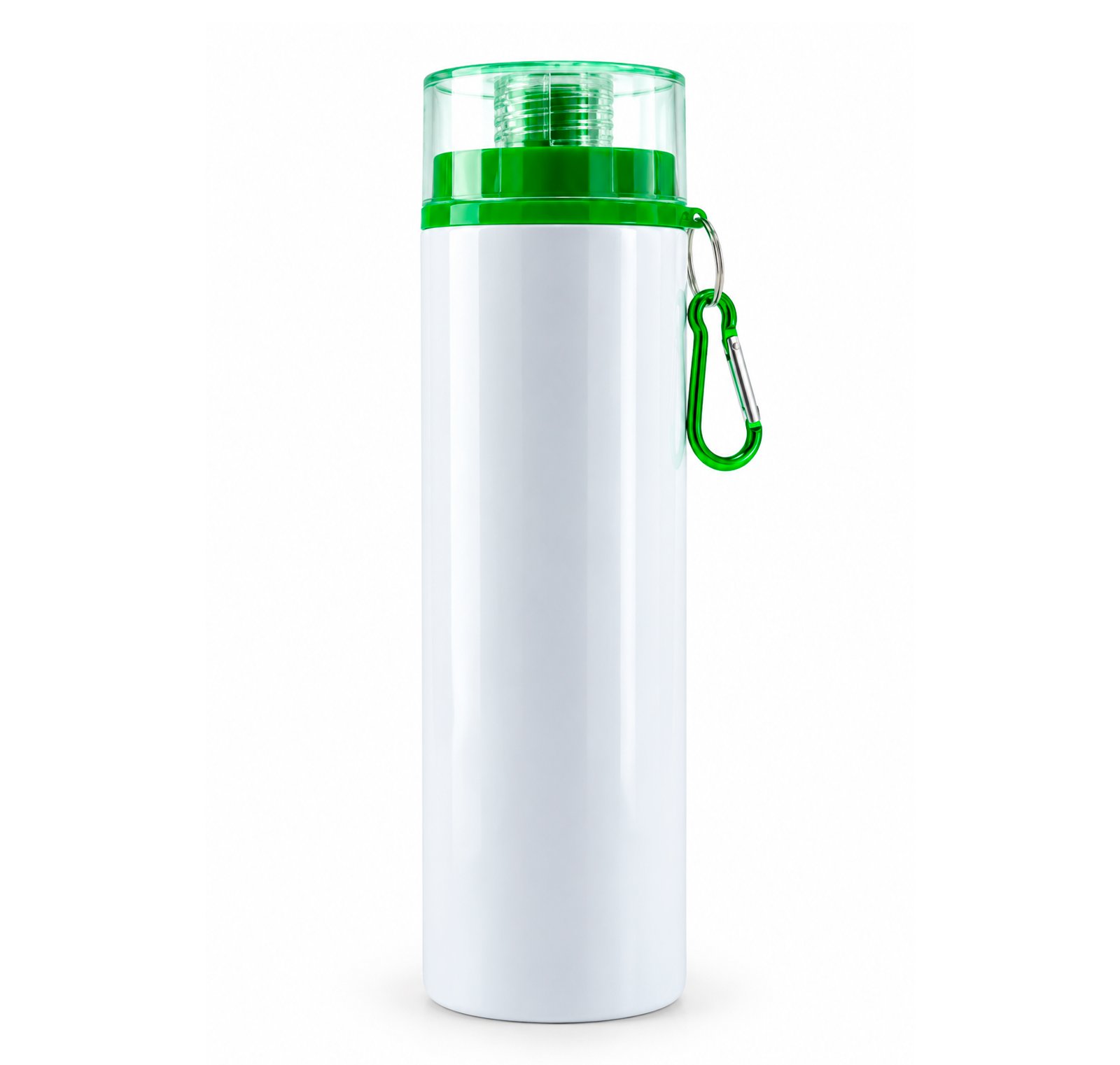 Botella Blanca 750ml con Carabina Tapa Verde