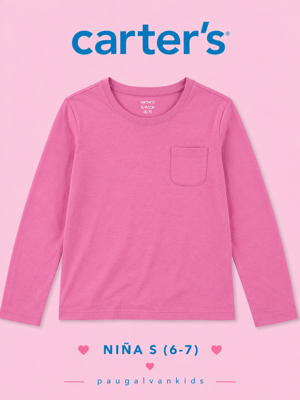 playera lisa niña talla S