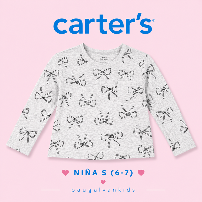 blusa gris moños niña 6/7 años