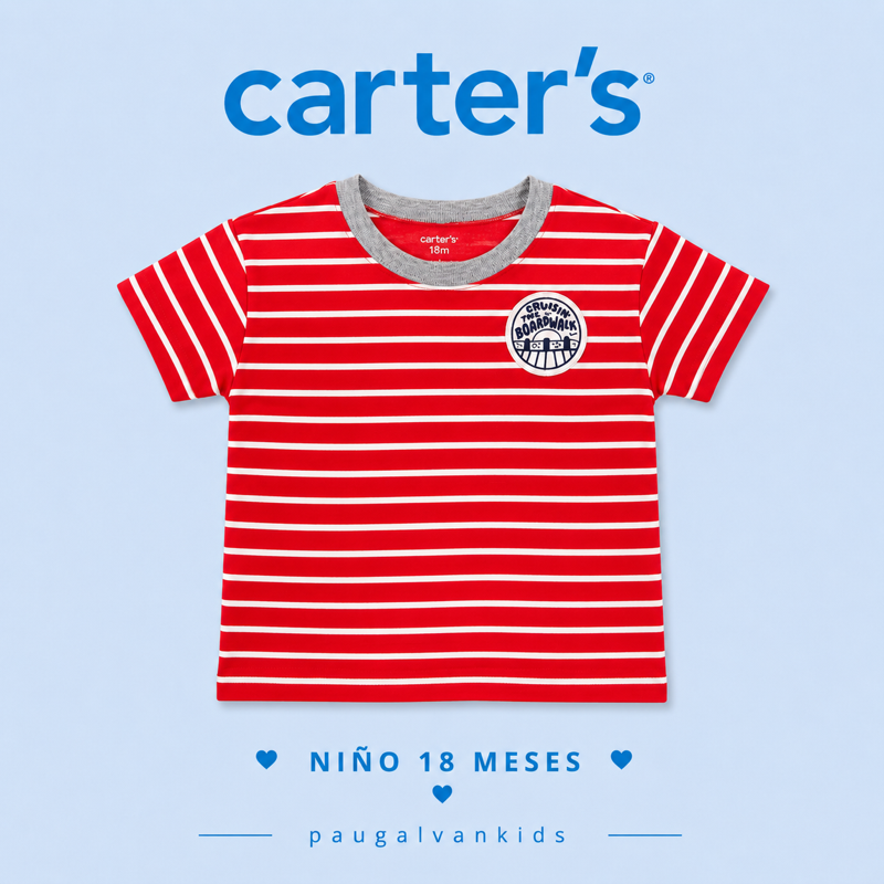 playera roja niño 18 meses
