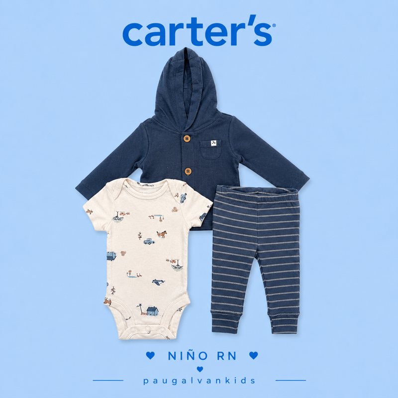 set 3 piezas niño caballitos RN