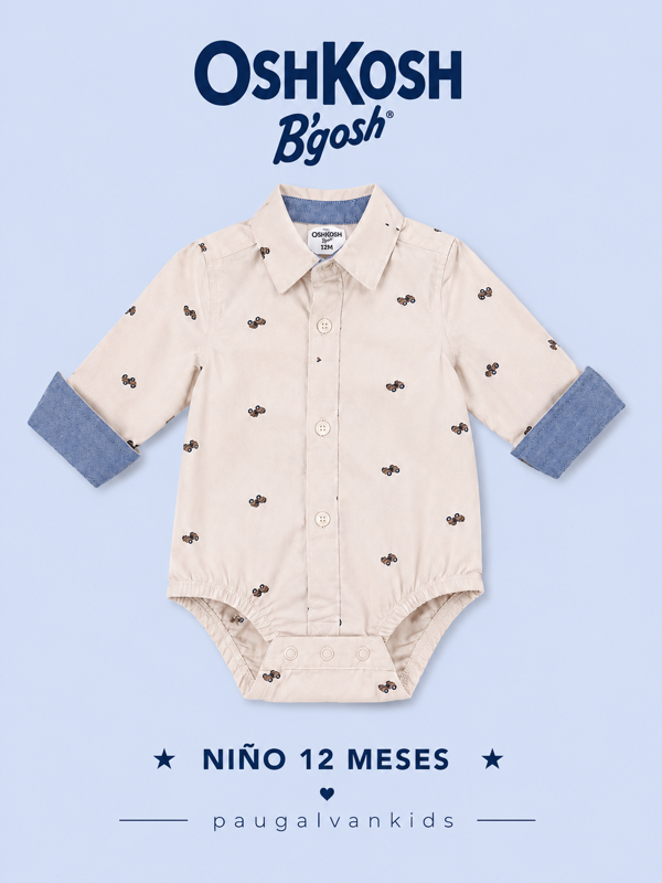 traje beige camisa niño 12 meses
