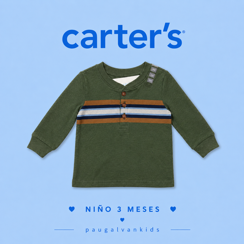playera verde niño 3 meses