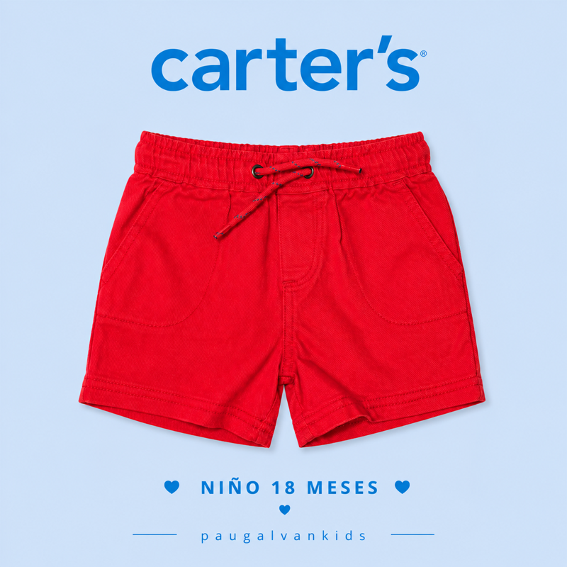 short rojo niño 18 meses