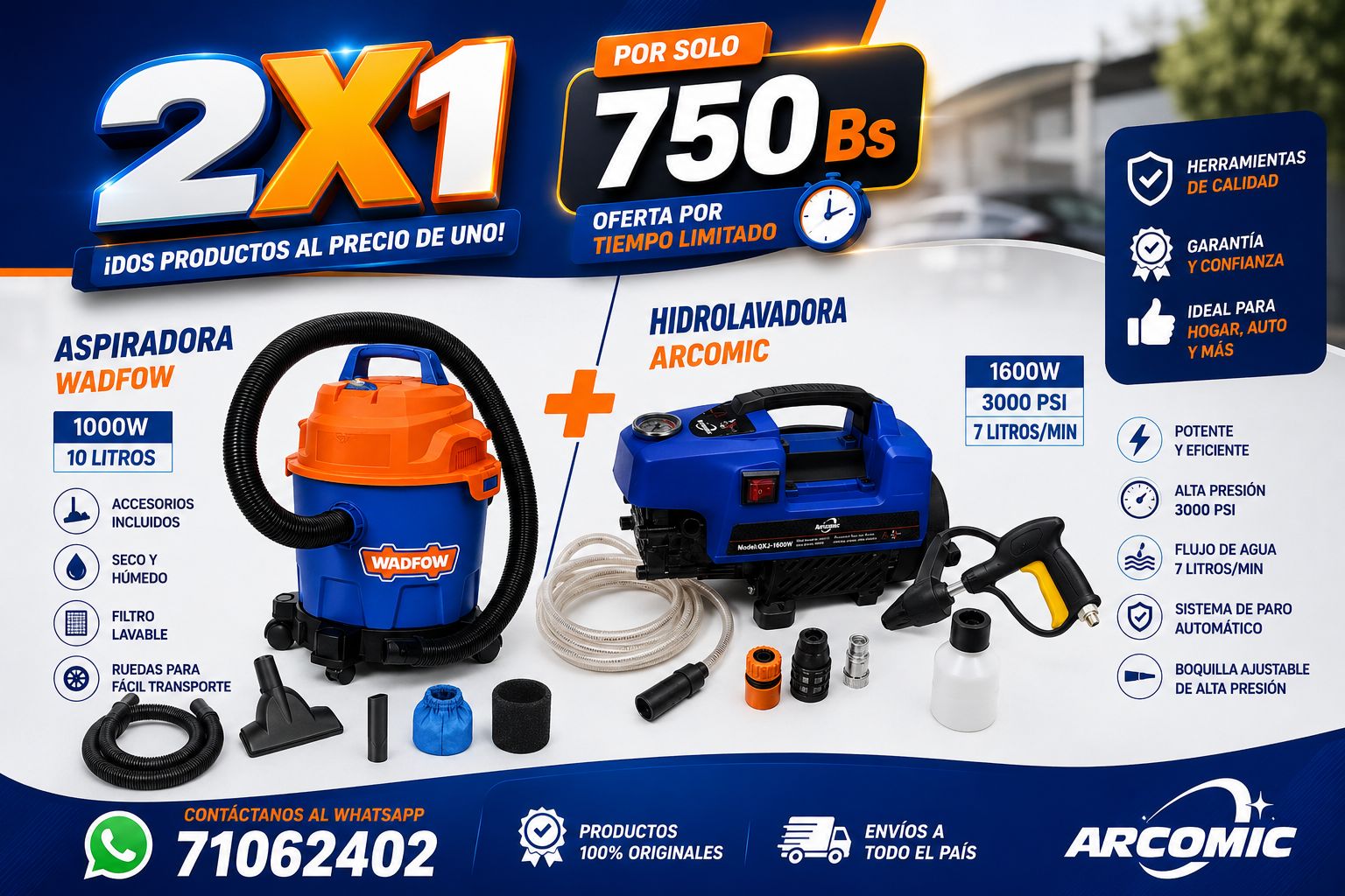 HIDRO  AZUL + ASPIRADORA 100W