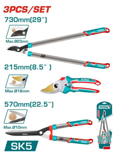 set de tijeras de jardin