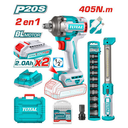 2 EN 1 LLAVE DE IMPACTO Y LINTERNA