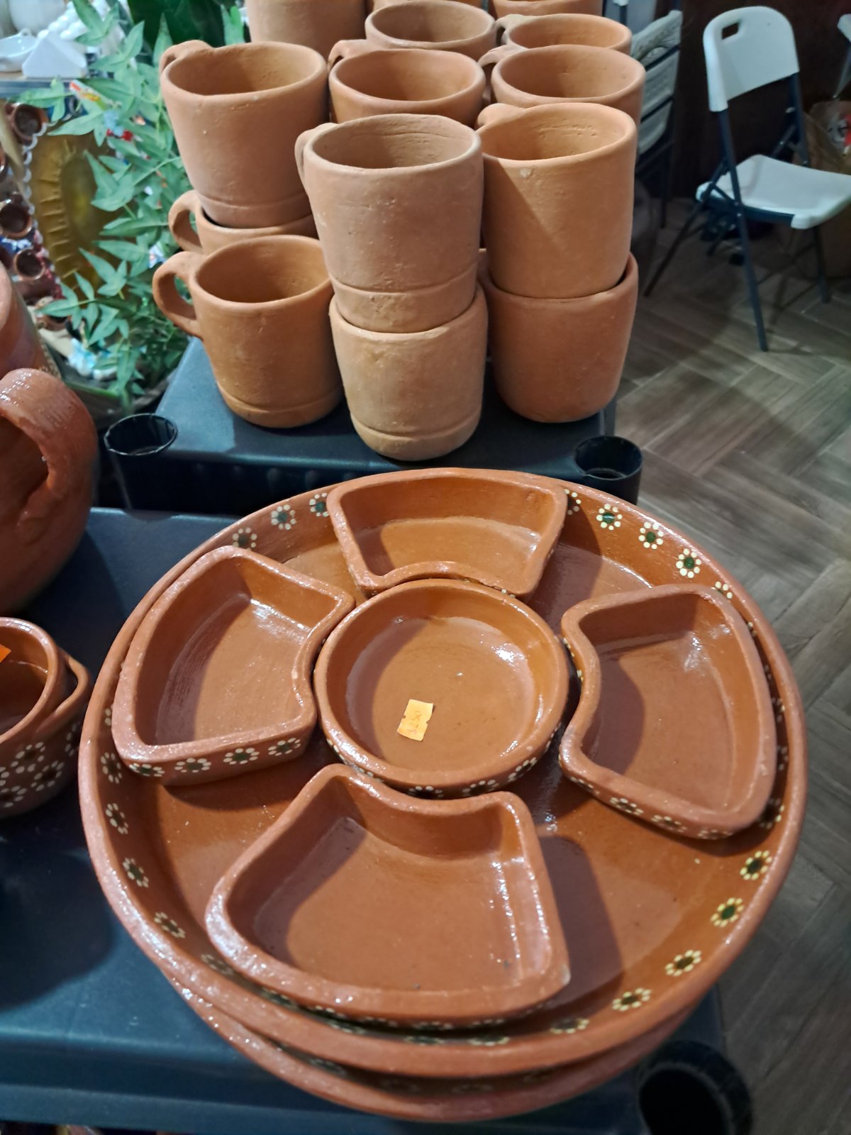 botanero esmaltado floreado