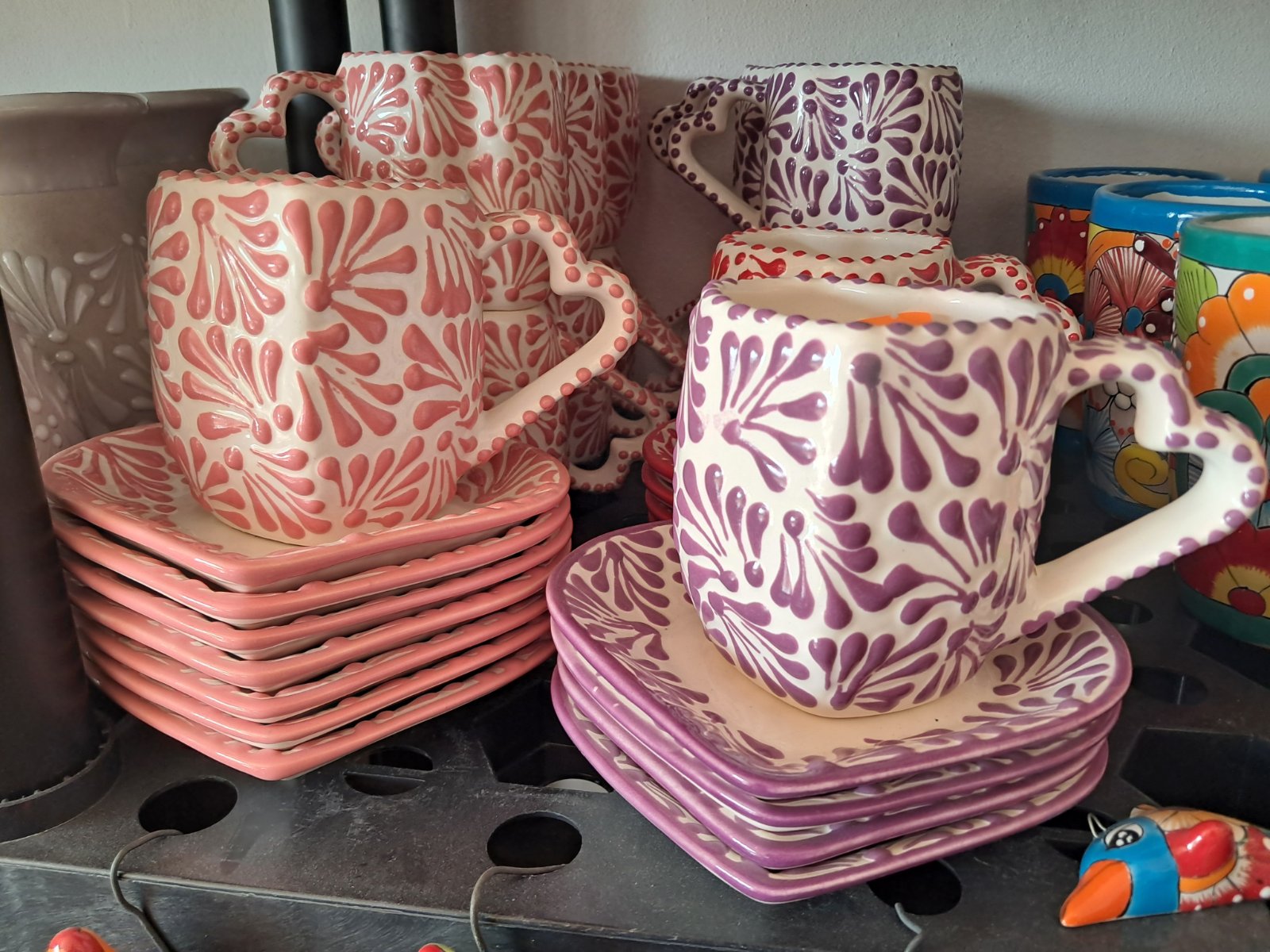 juego de taza de corazon