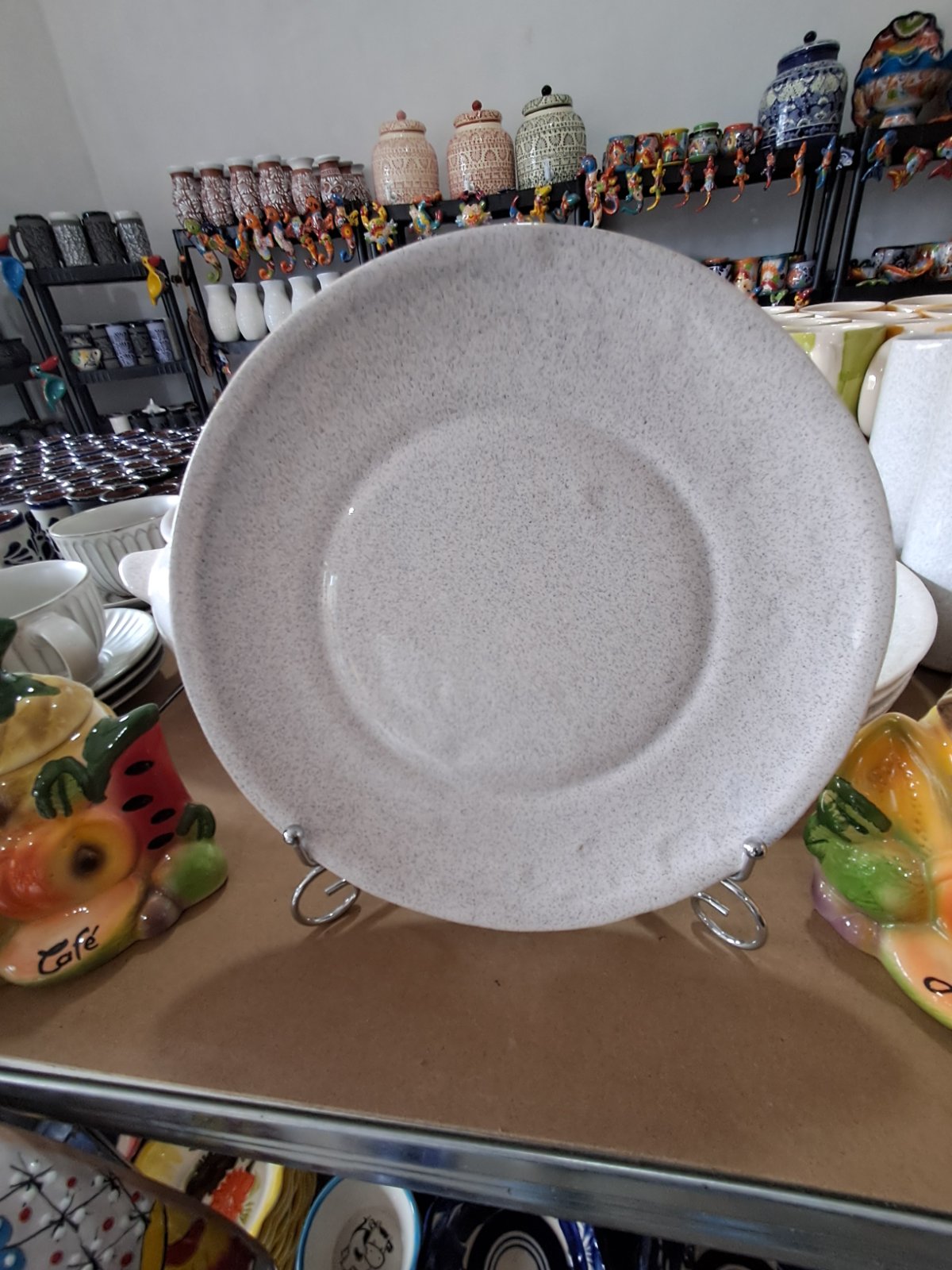 plato redondo grande blanco