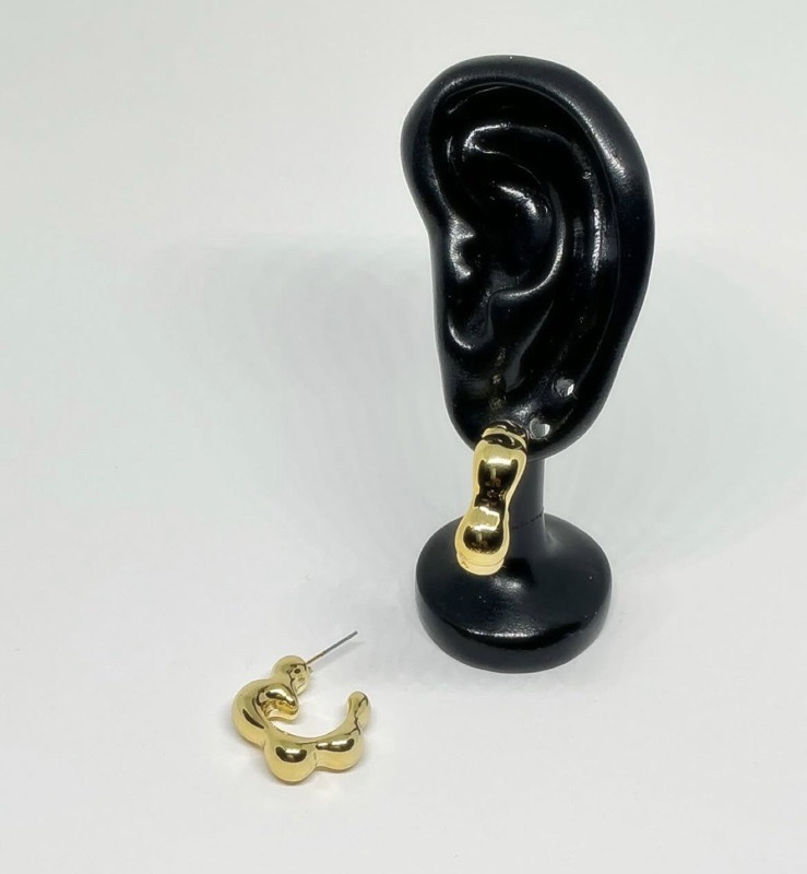 ARETES ACRÍLICO DORADO AD30