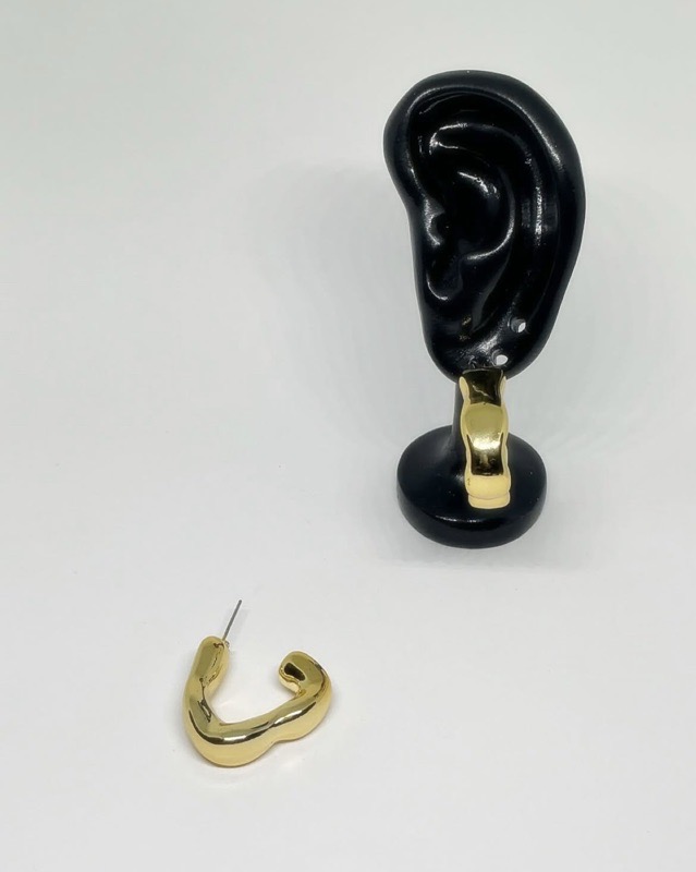 ARETES ACRÍLICO DORADO ADIT