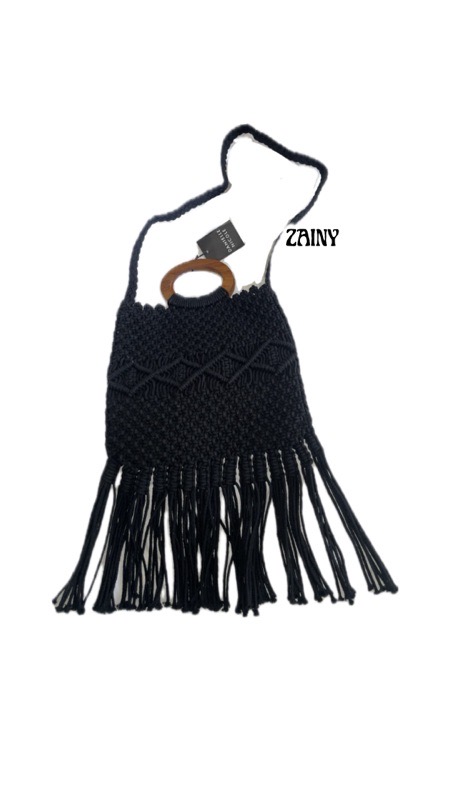 BOLSA TEJIDA NEGRA