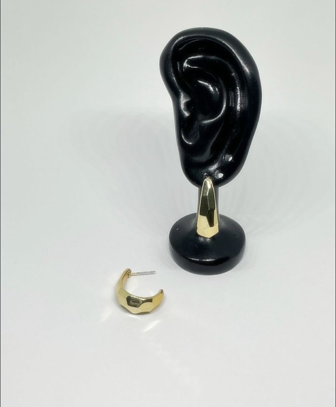 ARETES ACRÍLICO DORADO ADT