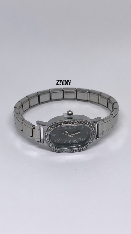 RELOJ ITALIANO PLATEADO BRILLO