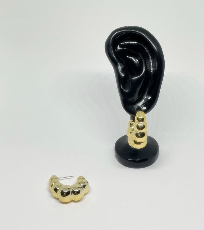 ARETES ACRÍLICO DORADO AD9