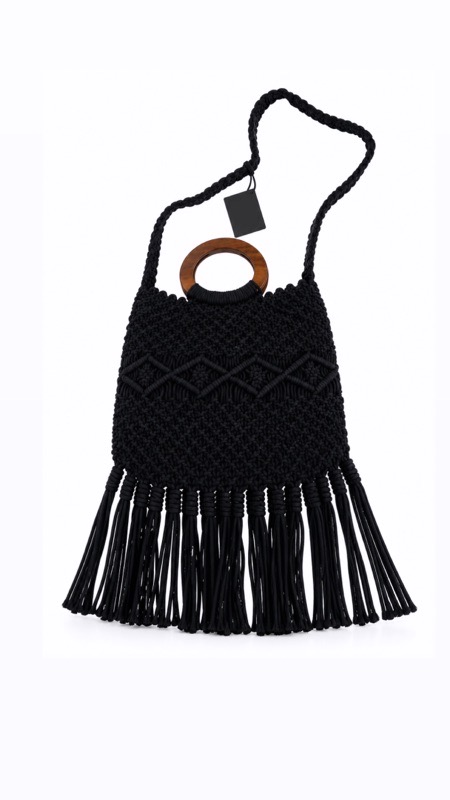 BOLSA TEJIDA NEGRA