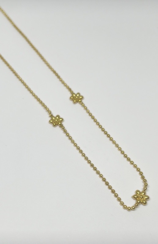 COLLAR DORADO FLORES