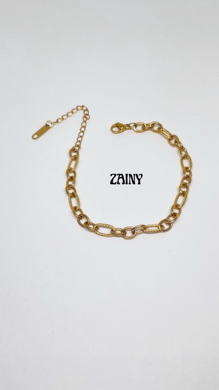 PULSERA ACERO DORADA PD11