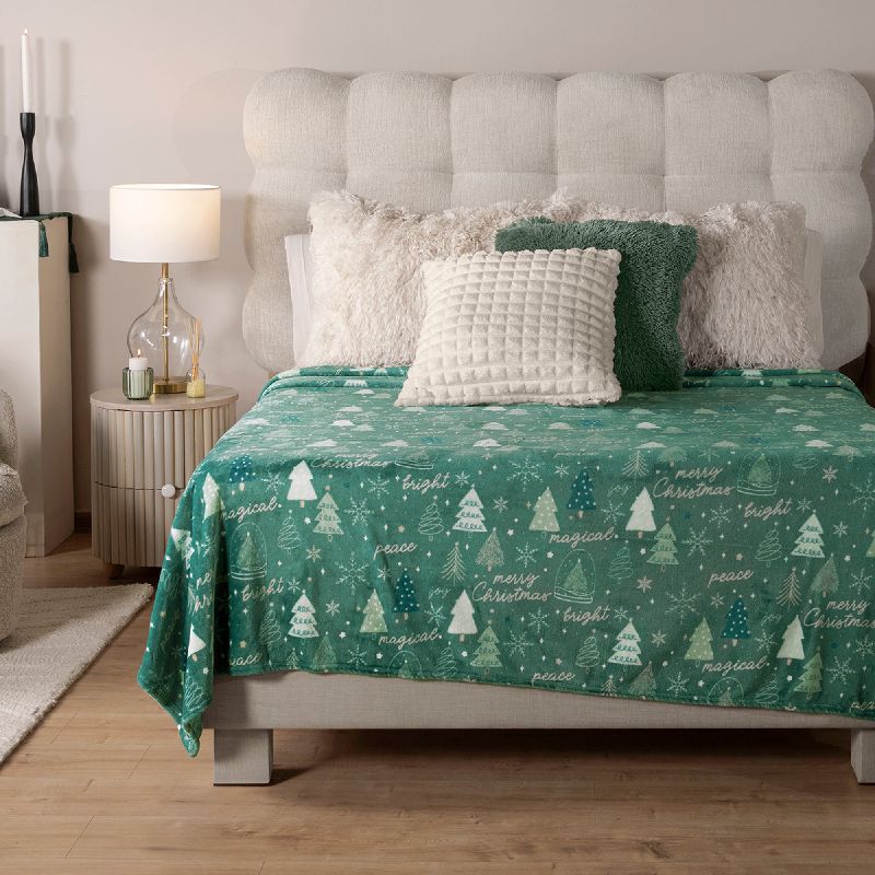 Cobija Navidad Verde
