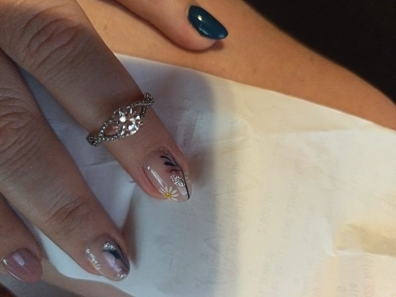 Anillo 217 Perla fina Tipo Diamante Plateado