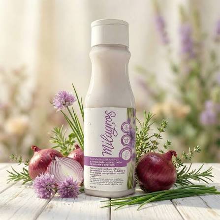 Acondicionador Antifrizz y Fortalecedor Con Extracto de Cebolla y Péptidos Milagros