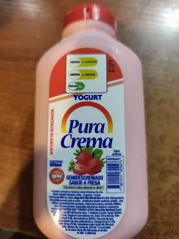 Pura crema fresa