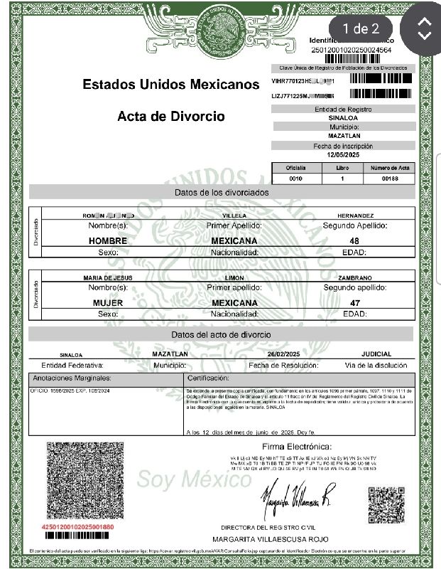 ACTA DE DIVORSIO