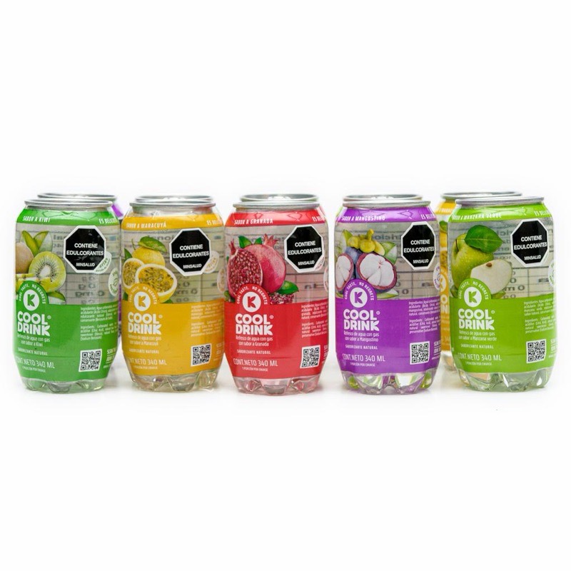Agua Saborizada frutal con gas