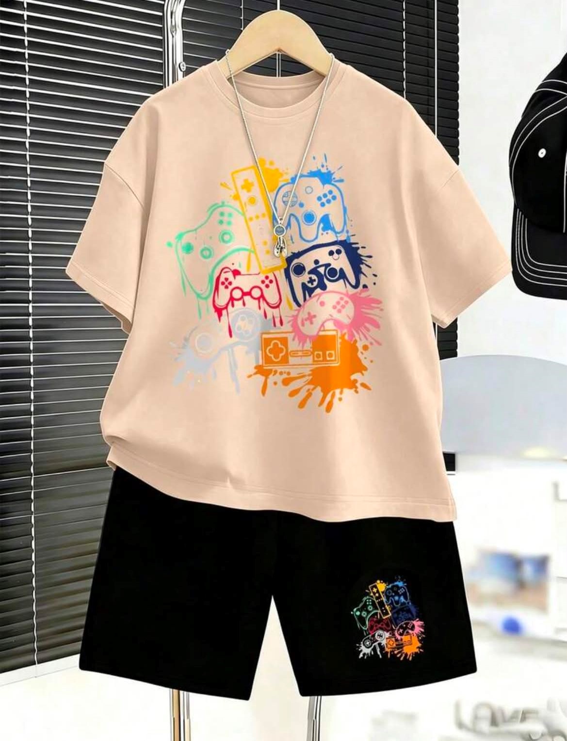 Conjunto GAMER Beige y negro