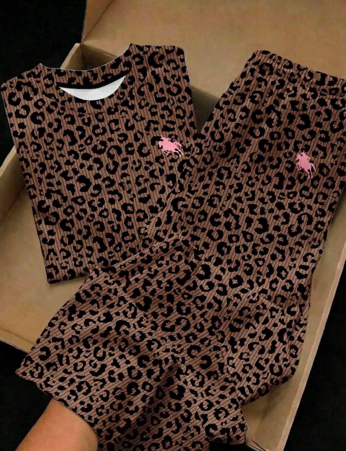 Conjunto ANIMAL PRIT marron FUCSIA JUVENIL Pantalón