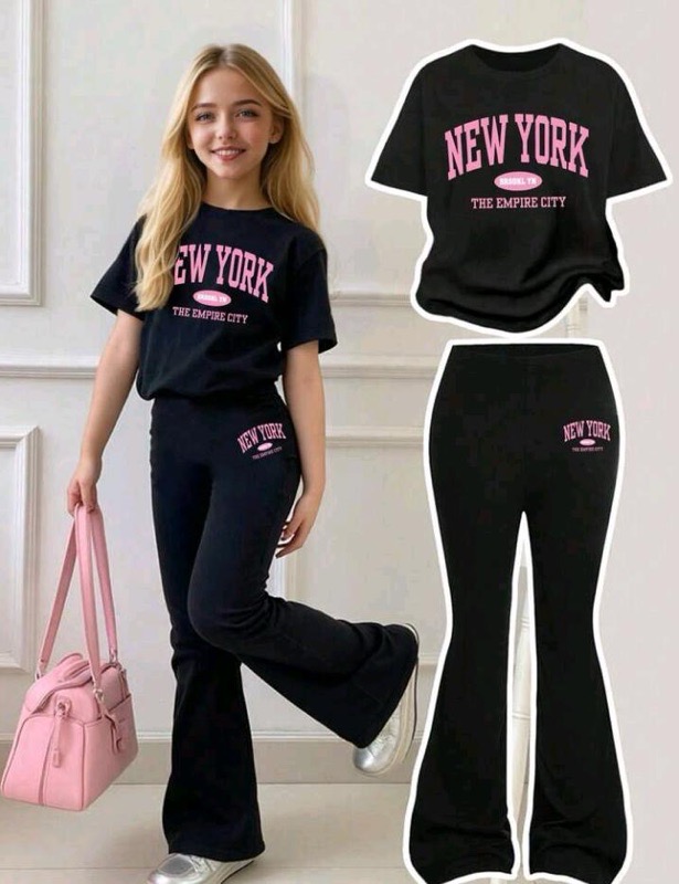 Conjunto Pantalon Negro Bota Ancha NY