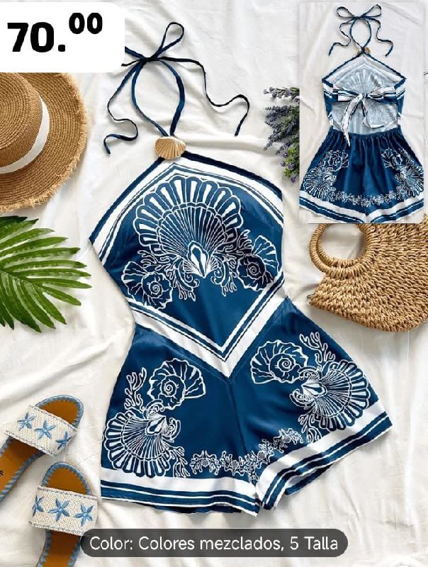 enterizo azul
