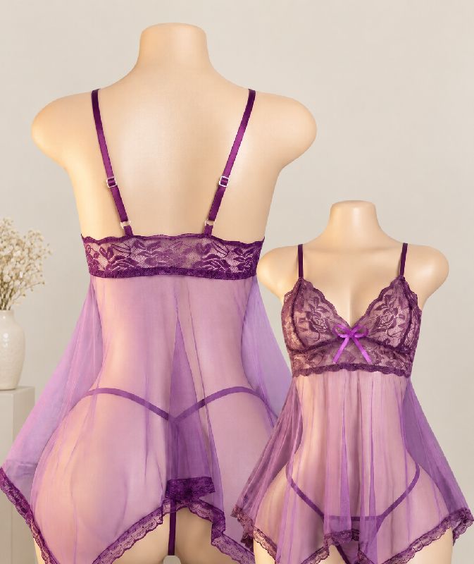 BABYDOLL MORADO💜TALLA UNICA
