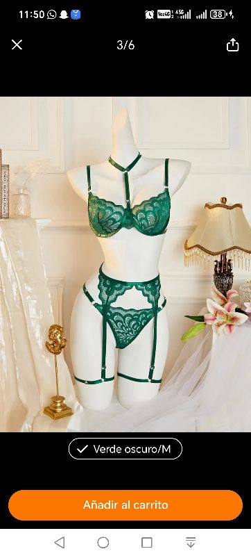 LENCERÍA VERDE TALLA M