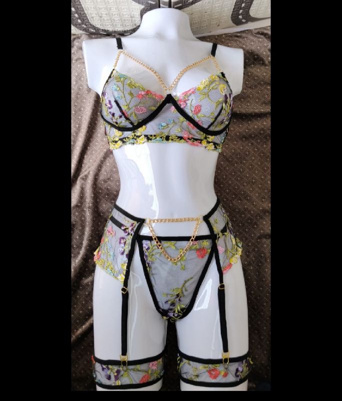LENCERÍA FLORAL TALLA M