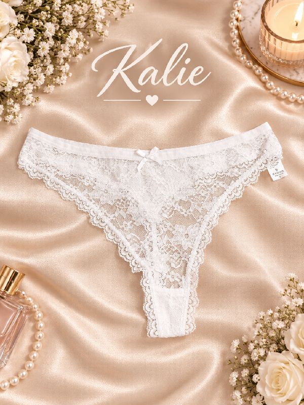 PANTI DE ENCAJE BLANCO TALLA S