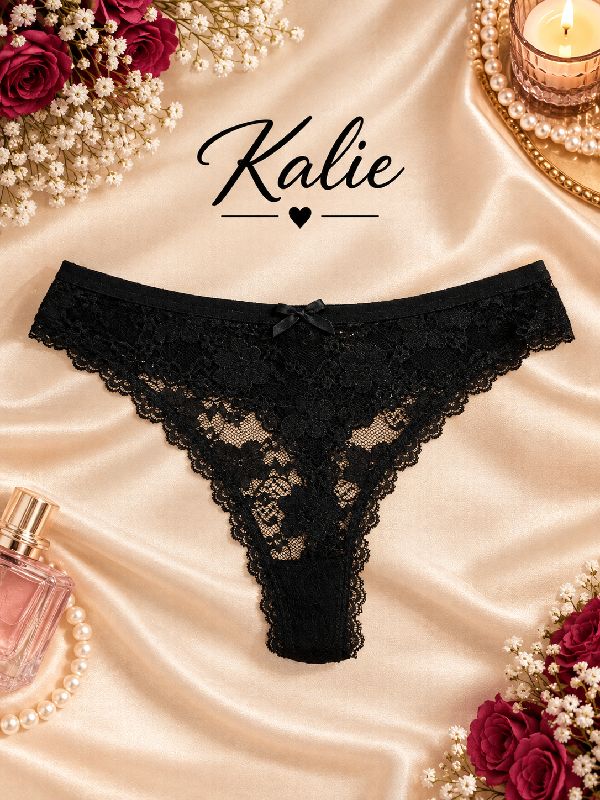 PANTI DE ENCAJE NEGRO TALLA S