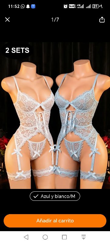 LENCERÍA 3 PIEZAS TALLA M